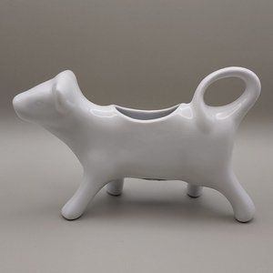 BIA Cow Creamer Cream Pitcher White Blanc de Table 6 3/4" 4 Ounce Capacity EUC